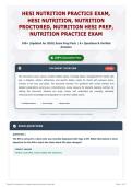 HESI Nutrition Practice Exam&comma; HESI Nutrition&comma; Nutrition Proctored&comma; Nutrition Hesi Prep&comma; Nutrition Practice Exam 240&plus; &lpar;Updated for 2026&rpar; Exam Prep Pack   A&plus; Questions & Verified Answers