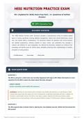 HESI Nutrition Practice Exam 50&plus; &lpar;Updated for 2026&rpar; Exam Prep Pack   A&plus; Questions & Verified Answers
