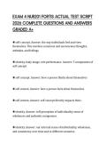 EXAM 4 NUR201 FORTIS ACTUAL TEST SCRIPT&NewLine;2026 COMPLETE QUESTIONS AND ANSWERS&NewLine;GRADED A&plus;