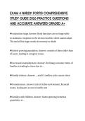 EXAM 4 NUR201 FORTIS COMPREHENSIVE&NewLine;STUDY GUIDE 2026 PRACTICE QUESTIONS&NewLine;AND ACCURATE ANSWERS GRADED A&plus;