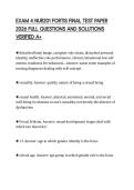 EXAM 4 NUR201 FORTIS FINAL TEST PAPER&NewLine;2026 FULL QUESTIONS AND SOLUTIONS&NewLine;VERIFIED A&plus;&NewLine;