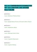 FAC 023 COMPREHENSIVE EXAMINATION&NewLine;TEST 2026 QUESTIONS AND ANSWERS&NewLine;FULLY SOLVED&NewLine;