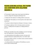 FACHE ACHE BOG ACTUAL TEST PAPER&NewLine;2026 QUESTIONS WITH SOLUTIONS&NewLine;GRADED A&plus;&NewLine;