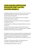 FACHE ACHE BOG CERTIFICATION&NewLine;EVALUATION SCRIPT 2026 FULL&NewLine;SOLUTIONS GRADED A&plus;