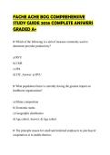 FACHE ACHE BOG COMPREHENSIVE&NewLine;STUDY GUIDE 2026 COMPLETE ANSWERS&NewLine;GRADED A