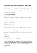 BADM 320 Exam 2 Review &ndash; Study Guide&comma; Key Concepts & Practice Questions