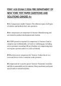 FDNY A35 EXAM 2 2026 FIRE DEPARTMENT OF&NewLine;NEW YORK TEST PAPER QUESTIONS AND&NewLine;SOLUTIONS GRADED A&plus;&NewLine;