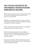 FDNY A35 EXAM 2 2026 PRACTICE TEST&NewLine;PAPER EMERGENCY RESPONSE PROCEDURES&NewLine;REVIEW SHEET FULL SOLUTIONS