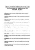 GOOGLE ADS SEARCH CERTIFICATION STUDY GUIDE&NewLine;CERTIFICATION SCRIPT 2026 QUESTIONS WITH&NewLine;SOLUTIONS GRADED A&plus;