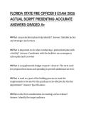 FLORIDA STATE FIRE OFFICER II EXAM 2026&NewLine;ACTUAL SCRIPT PRESENTING ACCURATE&NewLine;ANSWERS GRADED A&plus;