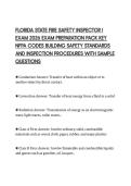 FLORIDA STATE FIRE SAFETY INSPECTOR I&NewLine;EXAM 2026 EXAM PREPARATION PACK KEY&NewLine;NFPA CODES BUILDING SAFETY STANDARDS&NewLine;AND INSPECTION PROCEDURES WITH SAMPLE&NewLine;QUESTIONS