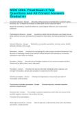 MOS 1021&colon; Final Exam 3 Test Questions and All Correct Answers Graded A&plus;