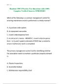 Random CMCA Practice Test Questions with 100&percnt; Complete Verified Answers UPDATED&excl;&excl;&excl;&period;