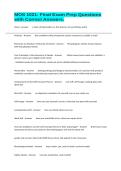 MOS 1021&colon; Final Exam Prep Questions with Correct Answers&period;