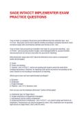 SAGE INTACCT IMPLEMENTER EXAM PRACTICE QUESTIONS