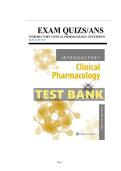 TEST BANK Introductory Clinical Pharmacology 12th Edition by Susan Ford Chapters 1-54&NewLine;