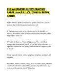 BSC 108 COMPREHENSIVE PRACTICE&NewLine;PAPER 2026 FULL SOLUTIONS ALREADY&NewLine;PASSED