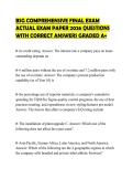 BSG COMPREHENSIVE FINAL EXAM&NewLine;ACTUAL EXAM PAPER 2026 QUESTIONS&NewLine;WITH CORRECT ANSWERS GRADED A&plus;