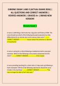CHRONIC EXAM 1 AND 2 &lpar;ACTUAL EXAMS 2026&rpar; &vert; ALL QUESTIONS AND CORRECT ANSWERS &vert; VERIFIED ANSWERS &vert; GRADED A&plus; &vert; BRAND NEW VERSION&excl;
