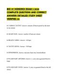 BIO 117 HONDROS EXAM 3 2026&NewLine;COMPLETE QUESTIONS AND CORRECT&NewLine;ANSWERS DETAILED STUDY SHEET&NewLine;VERIFIED A&plus;