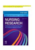 Test Bank for Nursing Research Methods and Critical Appraisal for Evidence Based Practice 10th Edition by Geri Lobiondo Wood Latest edition 2024&NewLine;