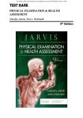 Test Bank - Physical Examination and Health Assessment 9th Edition &lpar;Jarvis&comma; 2024&rpar; All Chapters 1-32&vert;&vert; Latest Edition 2025