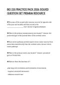 BIO 235 PRACTICE PACK 2026 SOLVED&NewLine;QUESTION SET PREMIUM RESOURCE