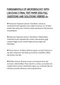 FUNDAMENTALS OF MICROBIOLOGY WITH&NewLine;LAB EXAM 3 FINAL TEST PAPER 2026 FULL&NewLine;QUESTIONS AND SOLUTIONS VERIFIED A&plus;&NewLine;