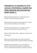FUNDAMENTALS OF MICROBIOLOGY WITH&NewLine;LAB EXAM 3 PROFESSIONAL EXAMPREP 2026&NewLine;TESTED QUESTIONS AND SOLUTIONS FULL&NewLine;REVIEW GRADED A&plus;