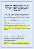 HCR 240 FINAL EXAM ACTUAL EXAM 2026 &vert; ALL QUESTIONS AND CORRECT ANSWERS &vert; VERIFIED ANSWERS &vert; JUST RELEASED &vert; BRAND NEW VERSIONS&excl;