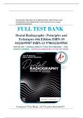 Test Bank For Dental Radiography Principles And Techniques&comma;&lpar; 6th Edition 2024&rpar;&comma; By Joen Iannucci &comma;Laura Howerton&vert;&vert;ALL CHAPTERS INCLUDED&vert;&vert;CORRECT ANSWERS WITH RATIONALES&NewLine;