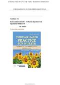 Test Bank - Evidence-Based Practice For Nurses&colon; Appraisal And Application Of Research 6th Edition &lpar; Nola A&period; Schmidt &comma; 2025&rpar; All Chapters&period;&sol;Newest update&NewLine;