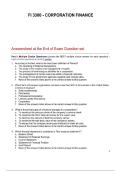 FI 3300 Corporate Finance Exam &vert; 2025&sol;2026 Updated Questions & Verified Answers &vert; Covers TVM&comma; WACC&comma; and Capital Budgeting &lpar;A&plus; Graded&rpar;
