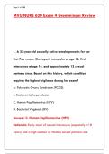 MVU NURS 620 EXAM 4 GREMMINGER REVIEW &ndash; 300&plus; PRACTICE QUESTIONS & RATIONALES&NewLine;&NewLine;