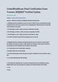 UnitedHealthcare Final Certification Exam 2026&sol;2027 Verified Update Complete Exam 