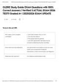 OLERE Study Guide EXAM Questions with 100&percnt; Correct Answers &vert; Verified &vert;&vert; ACTUAL EXAM 2026 TEST&excl;&excl; Graded A&plus; &vert; 2025&vert;2026 EXAM UPDATE&NewLine;&NewLine;