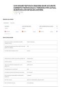 CLTM BOARD TEST EXAM 2025&sol;2026 BANK ACCURATE CURRENTLY TESTING EXAM 2 VERSIONS WITH ACTUAL QUESTIONS AND DETAILED ANSWERS