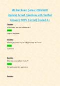 MS Bail Exam &lpar;Latest 2026&sol;2027 Update&rpar; Actual Questions with Verified Answers&vert; 100&percnt; Correct&vert; Graded A&plus; 
