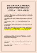 NCLEX EXAM ACTUAL EXAM 2026 &vert; ALL QUESTIONS AND CORRECT ANSWERS &vert; GRADED A&plus; &vert; VERIFIED ANSWERS