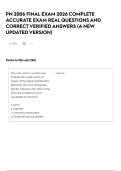PN 2006 FINAL EXAM 2026 COMPLETE ACCURATE EXAM REAL QUESTIONS AND CORRECT VERIFIED ANSWERS &lpar;A NEW UPDATED VERSION&rpar;