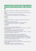 CHEM 104 Exam 1 &lpar;Latest 2026 &sol; 2027 Update&rpar; &vert;&NewLine;Questions and Verified Answers &vert; 100&percnt; Correct &vert;&NewLine;A&plus;&NewLine;