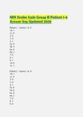 NIH Stroke Scale Group B Patient 1-6 Answer key Updated 2026