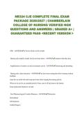 NR324 CJE COMPLETE FINAL EXAM PACKAGE 2026&sol;2027 &vert; CHAMBERLAIN COLLEGE OF NURSING VERIFIED NGN QUESTIONS AND ANSWERS &vert; GRADED A&plus; &vert; GUARANTEED PASS <RECENT VERSION >&NewLine;