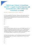 NIHSS Group C Patients 1-6 Actual Exam 2026&sol;2027 &ndash; Complete Exam-Style Questions with Detailed Rationales &vert; 100&percnt; Verified &vert; Pass Guaranteed &ndash; A&plus; Graded