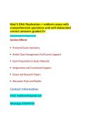 Mod 5 DNA Replication &plus; midterm exam with comprehensive questions and well elaborated correct answers graded A&plus;