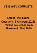 WGU C836 Complete Study Guide PDF &vert; Exam Prep&comma; Notes & Revision Material
