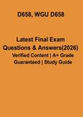 WGU D658 Study Guide PDF &vert; Complete Notes&comma; Key Concepts & Exam Prep