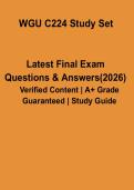 WGU C224 Study Set PDF &vert; Complete Revision Guide&comma; Notes & Exam Prep