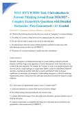 WGU D372 WMM1 Task 3 Introduction to Systems Thinking Actual Exam 2026&sol;2027 &ndash; Complete Exam-Style Questions with Detailed Rationales &vert; Pass Guaranteed &ndash; A&plus; Graded&NewLine;&NewLine;