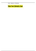 State Farm Estimatics Exam Questions and Answers Study Guide